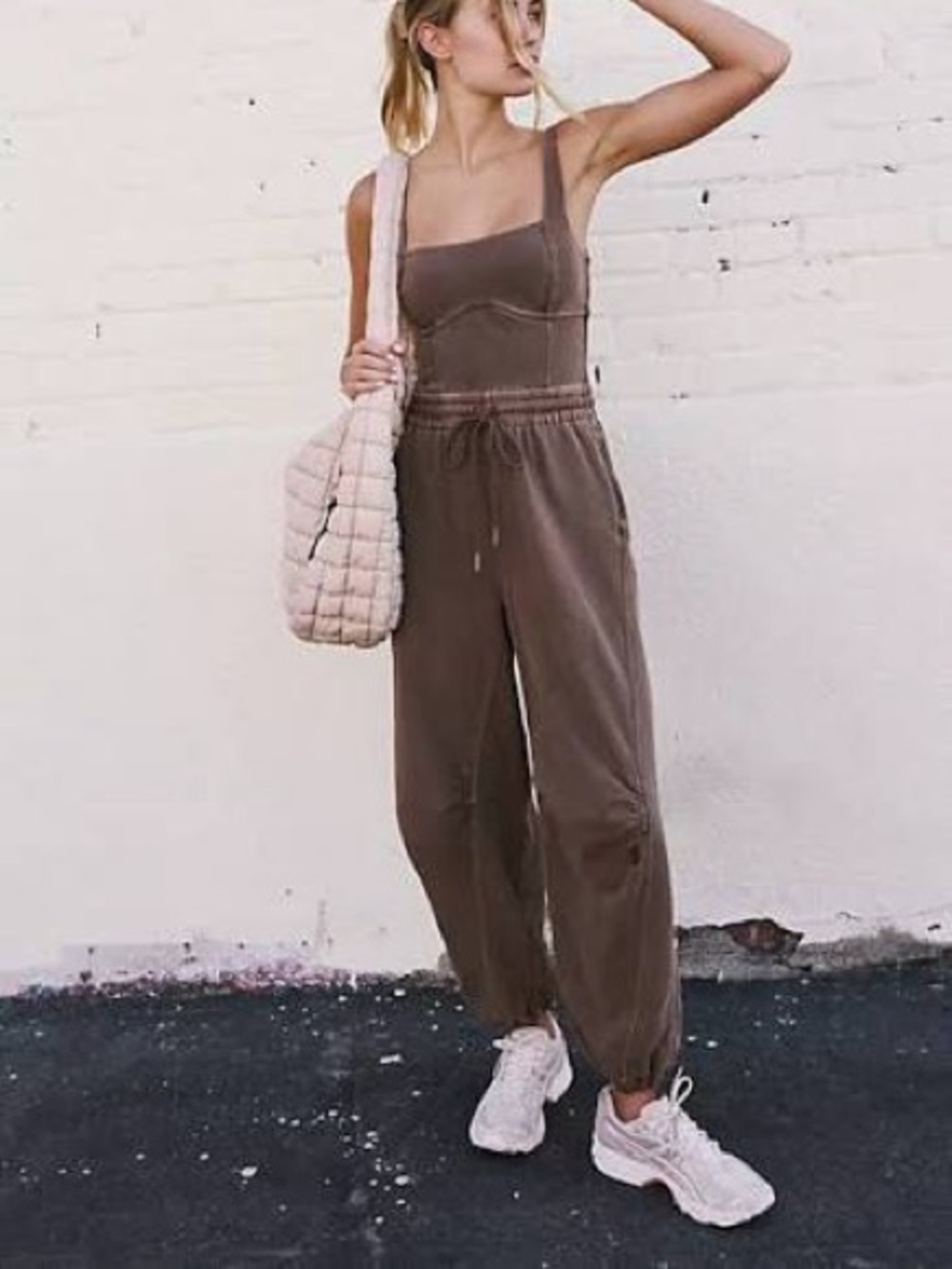 Free People Inbound Onesie Square-Neck Jumpsuit